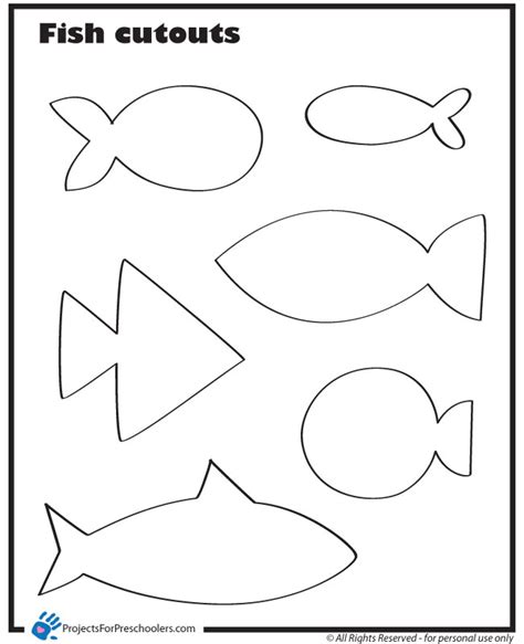 fish cut outs projects  preschoolers