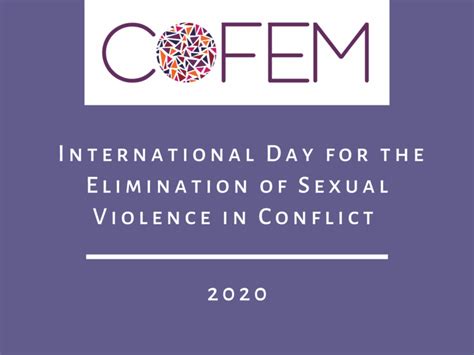 international day for theelimination of sexual violence in conflict
