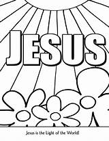 Coloring Light Jesus Sunday School Library Clipart Worksheet Children sketch template