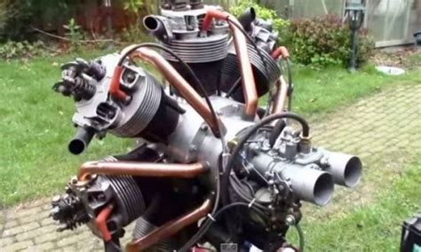 video amazing  cylinder radial engine built  vw parts