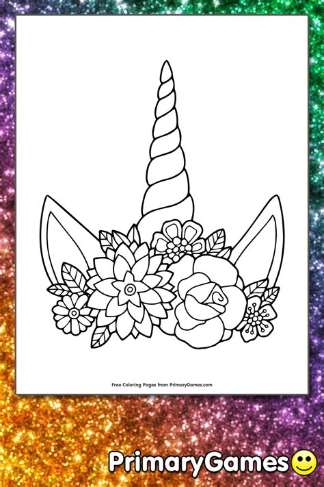unicorn horn coloring picture caridad dentons toddler worksheets