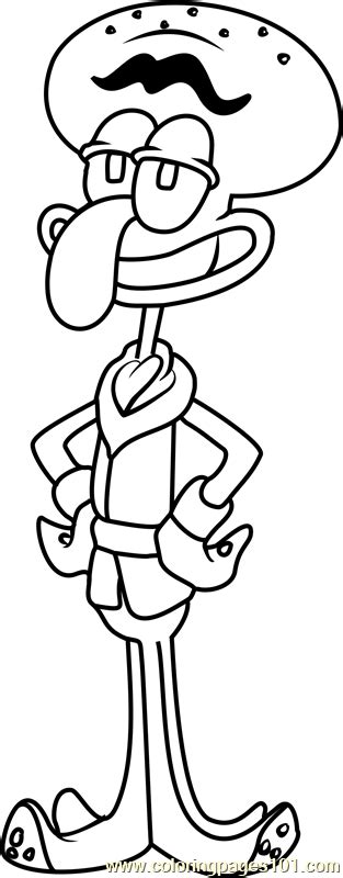 squilliam fancyson coloring page  spongebob