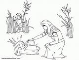 Coloring Baby Samuel Library Clipart Moses sketch template