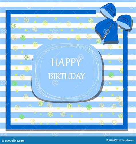 happy birthday card ribbon bow stock vector illustration  cheerful