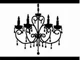 Chandelier Drawing Draw Drawings Chandeliers Coloring Paintingvalley sketch template