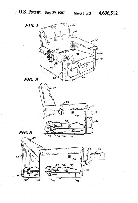 ashley recliner parts diagram