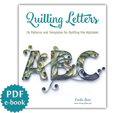 quilling letters  patterns  template tutorial  etsy