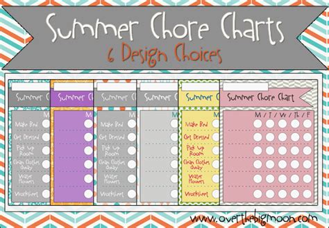 summer chore charts  homeschool deals