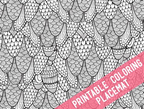 printable coloring placemats  crafting chicks