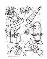 Coloring Party Birthday Pages Sheets Presents Color Decorations Kids Colouring Printable Happy Print Celebration Drawing Supplies Favors Holiday Mutant Turtles sketch template