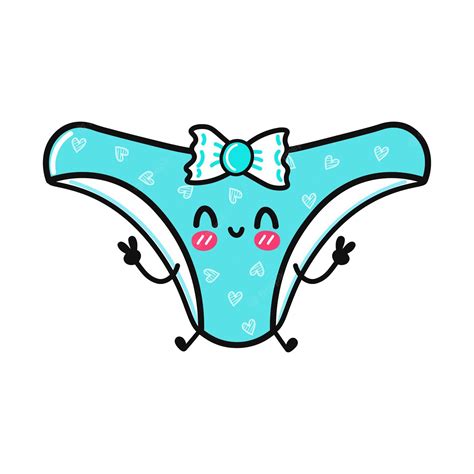 premium vector cute funny jumping panties character