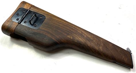 browning high powered mm pistol wooden stock man