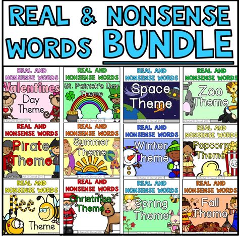 real  nonsense words bundle teaching resources
