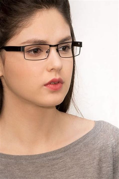 katia rectangle black full rim eyeglasses eyebuydirect eyeglasses