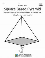 Square Pyramid Based Shapes Printable 3d Math Coloring Pages Cars Salamanders Color sketch template