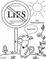 Coloring Commandments Pages Ten Lie Kids Shalt Thou Honesty Sunday School Drawing Witness False Bear Church Thy Sheets Against Bible sketch template