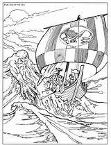 Norse Gods Goddesses Dover Vikings Valhala Leif Erikson Designlooter Cardboard Mythological Doverpublications sketch template
