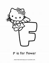 Kitty Hello Letter Alphabet Printables Coloring Pages Tulamama Abc sketch template