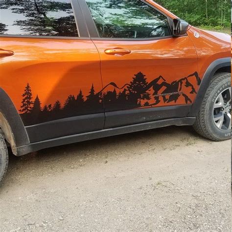 jeep cherokee hood decal   customize  decal etsy jeep