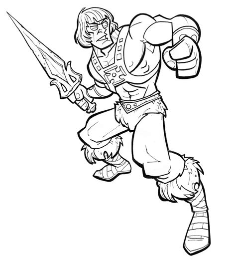 man holding sword coloring page  printable coloring pages  kids