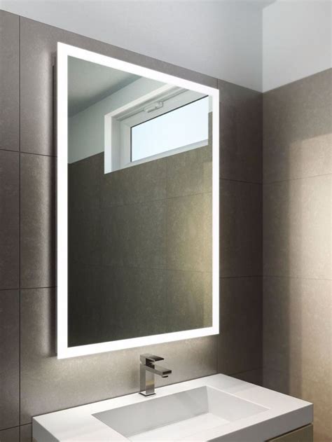 square or round edge lit mirror at master bath vanity bathroom lighting in 2019 small