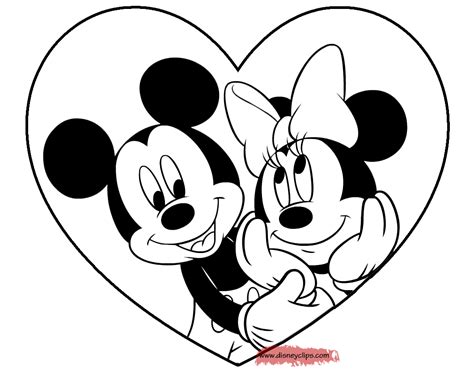 mickey mouse valentines day coloring pages disney mickey mouse minnie