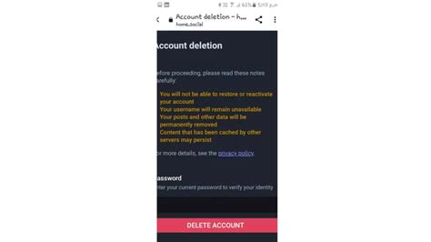 delete mastodon account    steps solved