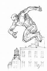 Daredevil Dunbar Superheroes sketch template