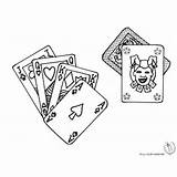 Coloring Playing Cards Pages Getcolorings Printable Color Getdrawings sketch template