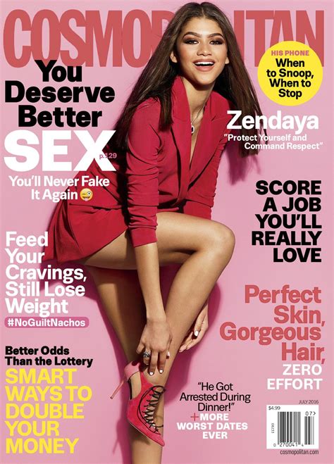 Sexy Beautiful Babes Zendaya – Cosmopolitan Magazine July 2016 Issue