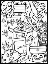 Stoner Trippy Weed Dementia Marijuana 1860 sketch template