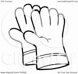 Coloring Gloves sketch template