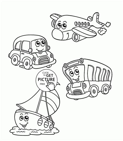 coloring pages transportation toddlers transport preschool printable