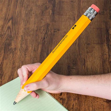 giant wooden pencil  weird pens pencils gifts  archie mcphee