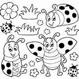 Coloring Pages Bug Ladybug Ladybugs Surfnetkids Kids Lovely Bees Choose Board sketch template