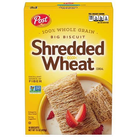 post big biscuit shredded wheat  grain breakfast cereal  sugar