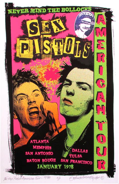 sex pistols 1978 american tour tribute new orig artist edition signed