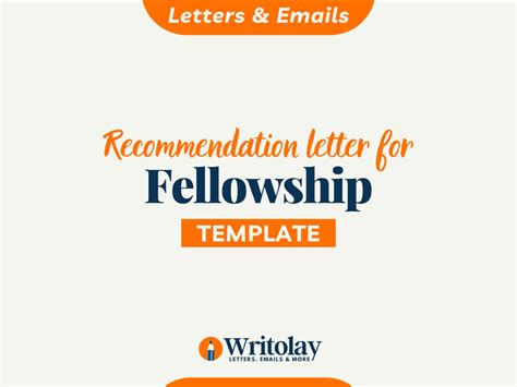 recommendation letter  fellowship sample template writolay