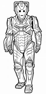 Cyberman Bw Cybermen Who Doctor Drawing Drawings Deviantart Favourites Add sketch template