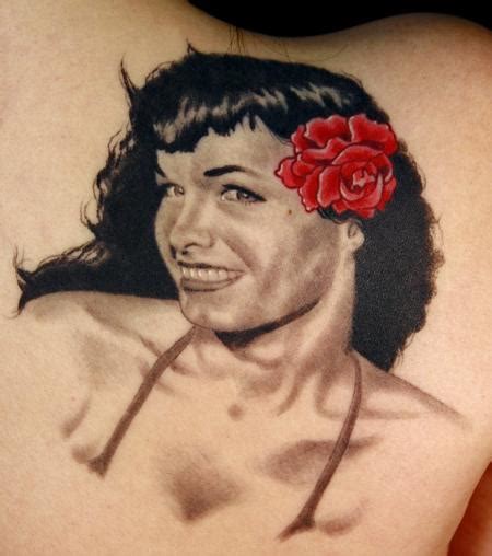 betty page portrait by canman tattoos