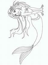 Mermaid Coloring Pages Printable Color Girls Bright Colors Favorite Choose Recommended sketch template