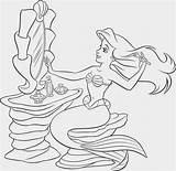 Coloring Mermaid Ariel Little Pages Printable Filminspector sketch template
