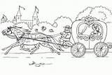 Kutsche Ausmalbild Kostenlos Kinderbilder Pferd Prinzessin sketch template