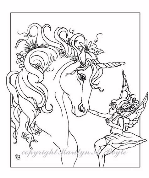 digital poster  coloring page fantasy  originalsandmore unicorn