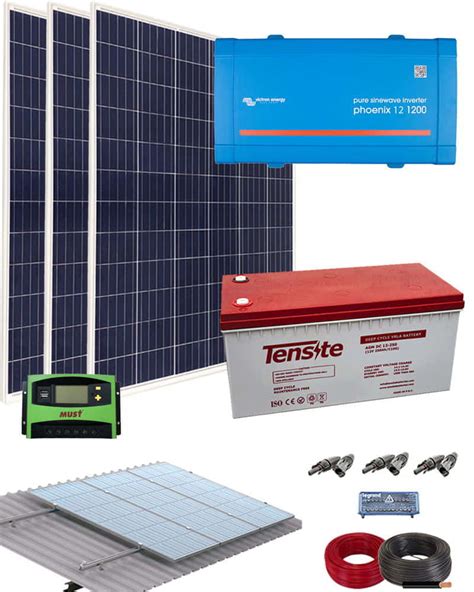 kit solar fotovoltaico aislada 1000w 12v 3000whdia al mejor precio