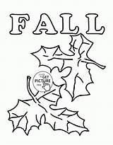 Coloring Fall Pages Leaves sketch template
