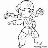 Karate Taekwondo Judo Menina Fillette Personnages Colorier Bogg Artes Maga Krav Karaté Marciales Mandalas Paginas Straccia Marisa Bukaninfo sketch template