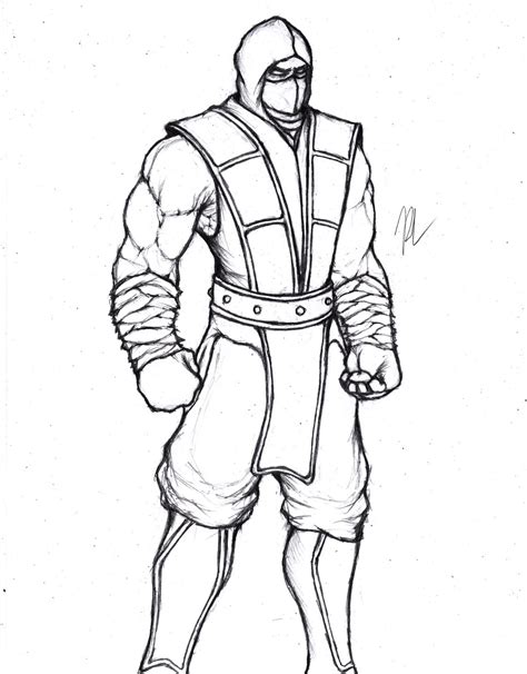 Mortal Kombat Scorpion Sketch By Richlim89 On Deviantart