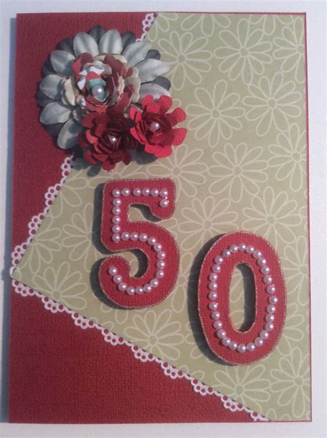 Female 50th Birthday Card Cards Handmade Birthday Cards