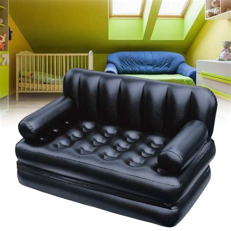 large inflatable garden sofa lounge blow  double air bed multifunction couch camping mattress